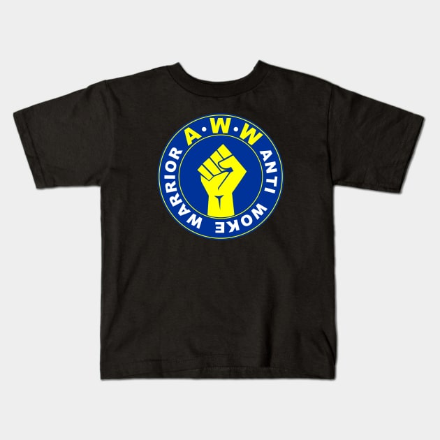 Anti Woke Warrior Kids T-Shirt by BigTime